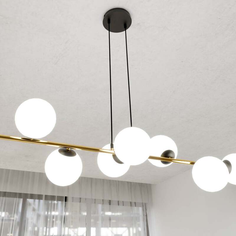 EMIBIG Lighting GRAVITY 8 BL OPAL Hängeleuchte Hängelampe SIEHE TEXT/FOTO - 4251911783742