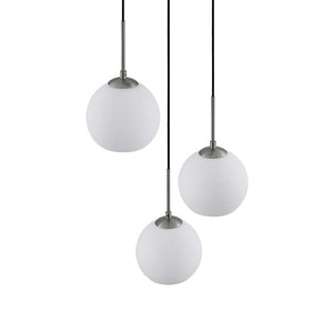 B-Ware Lindby Hängelampe Hängeleuchte Jurian LED Pendelleuchte dimmbar nickel opal
