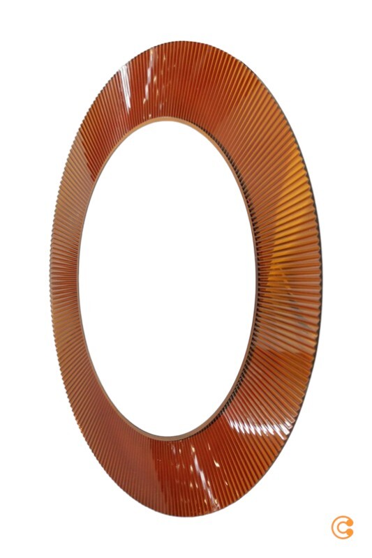 Kartell by Laufen All Saints LED Spiegel Badspiegel Wandspiegel Ø78cm Bernstein - 8058967200263