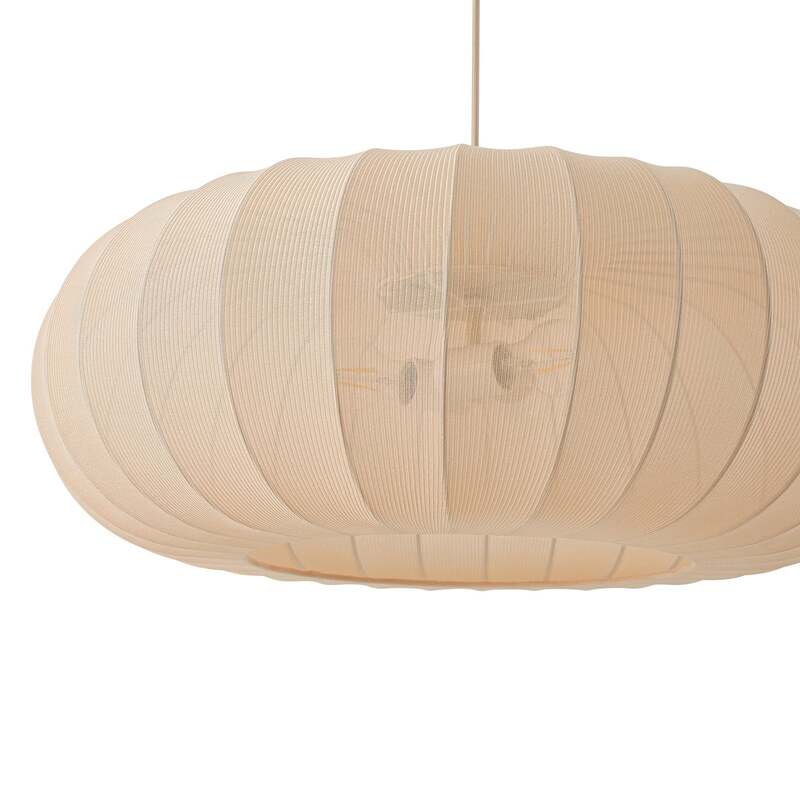 Lindby Hängeleuchte Pendelleuchte Helin Deckenlampe beige Textil 3 x E27 Ø 70 cm - 4255830905117