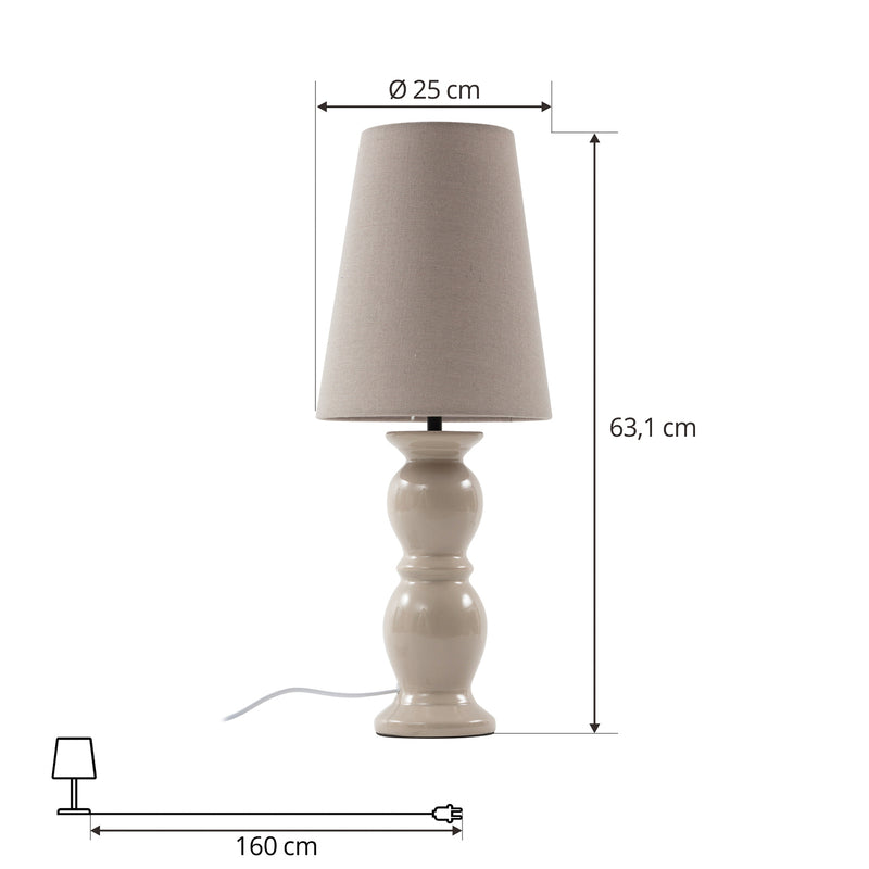 Lucande Lyndorin Tischleuchte Tischlampe Leuchte Lampe Tischbeleuchtung Licht - 4251911776829