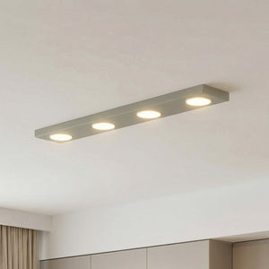 B-Ware Deckenlampe Hero grau-beige LED Lampe Leuchte dimmbar 4-flammig 75x12cm Metall