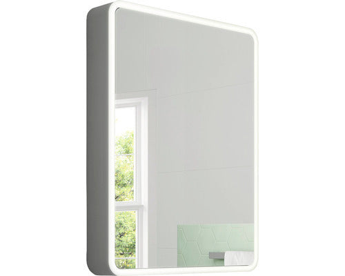 Focco Spiegelschrank Badschrank grau MIA 60x70cm LED mit 2 Einlegeböden IP44 - 8435324906028