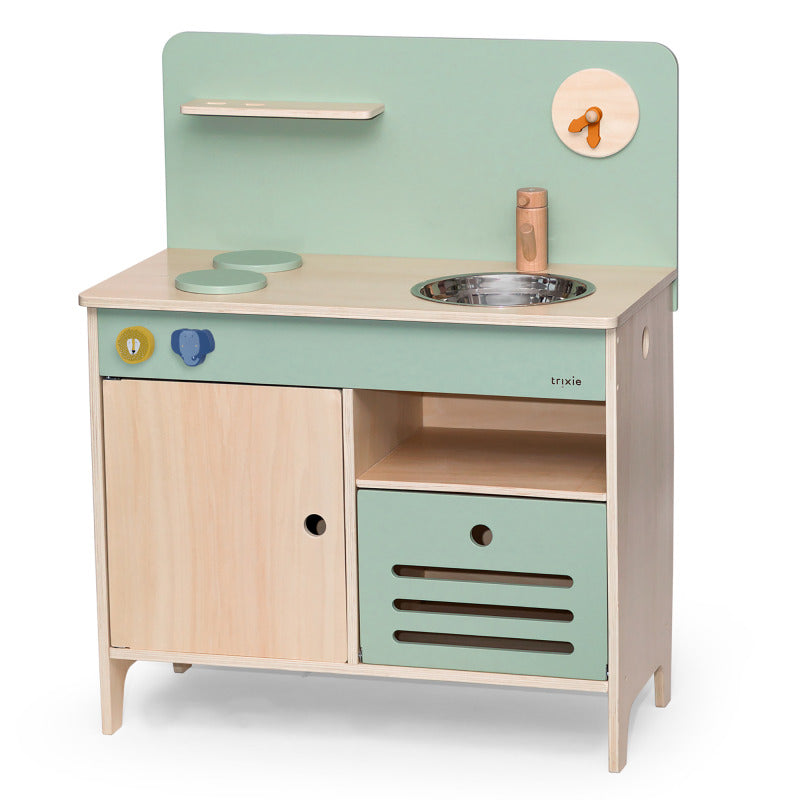 trixie Spielküche Holzspielküche Holzküche Spielzeug-Küche Küche Holz Buche grün - 5400858368201