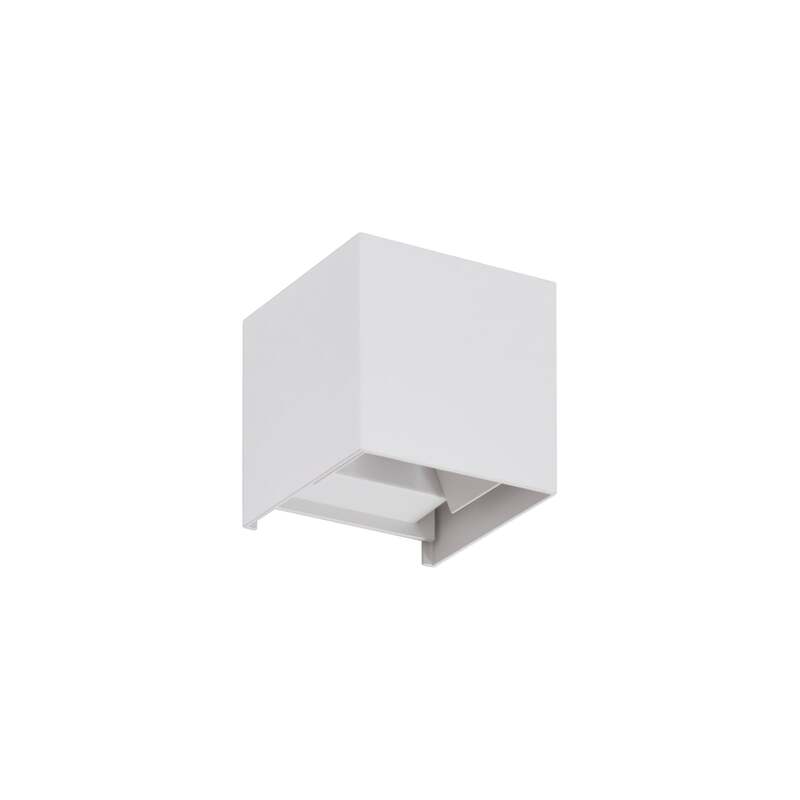 Lindby LED-Außenwandleuchte Nivar eckig weiß Metall IP54 5,4 W 360 lm - 4251911774276