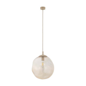 B-Ware TK-Lighting Hängeleuchte Lava LED Pendelleuchte dimmbar sand/grau Ø35cm 185cm
