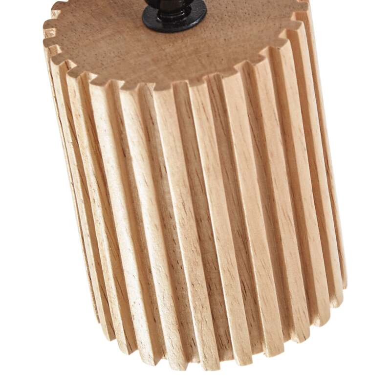 Lindby Deckenstrahler Stralino 6-flammig LED Deckenlampe dimmbar Holz schwarz - 0000010051099