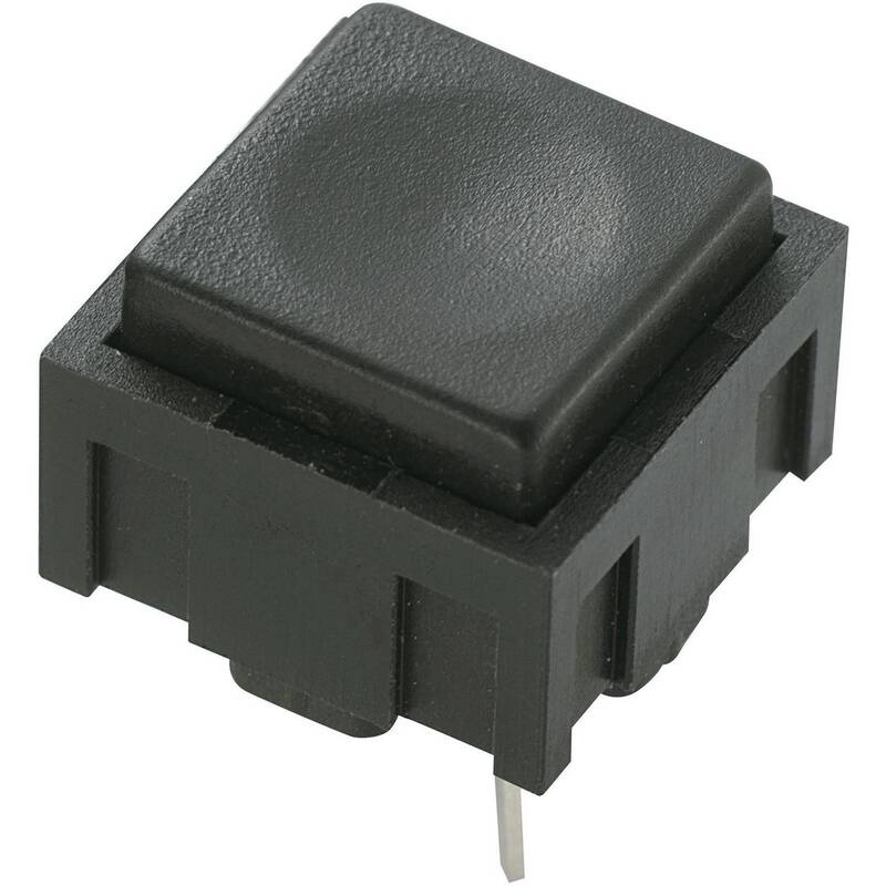 TruComponents Drucktaster PBS-18B Schalter Kunststoff schwarz 50V 0.025A - 2050004878899