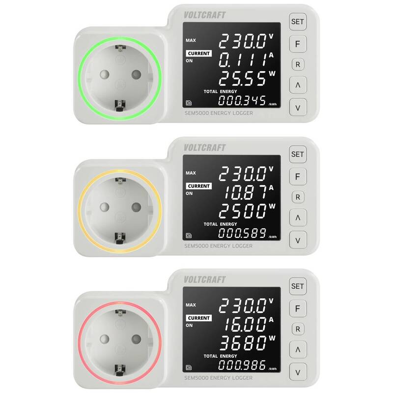 VOLTCRAFT Energiekostenmessgerät Kostenprognose Alarmfunktion Überspannungsal486 - 4064161218847
