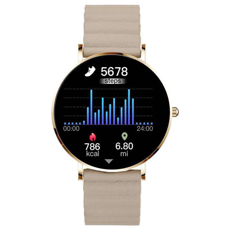 XCOAST Smartwatch SIONA 2 Damen IP68 AMOLED Sand für iOS Android - 4260449576887