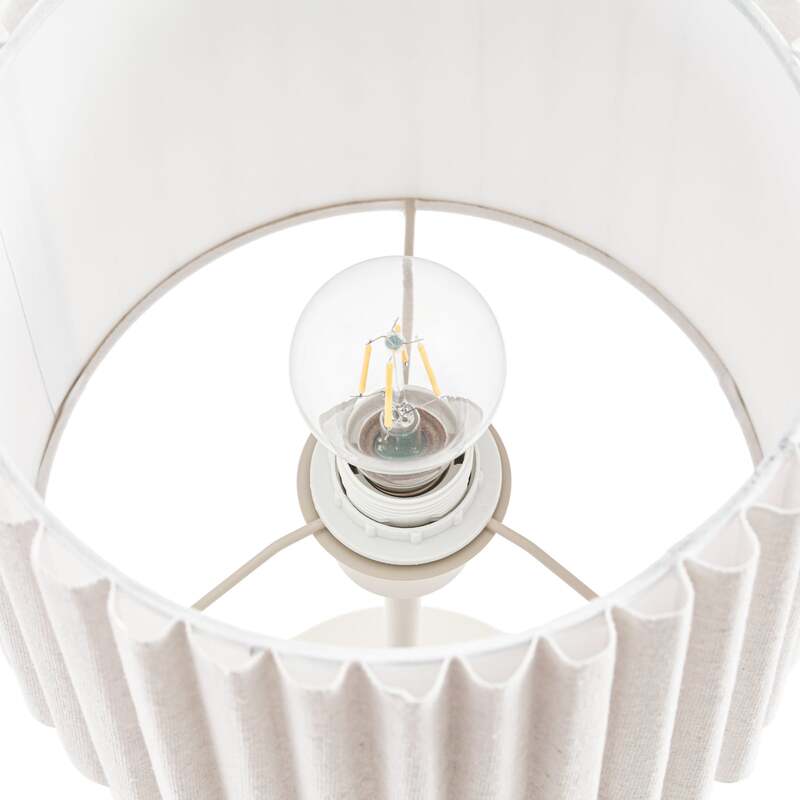 Lindby Tischleuchte Lampe Libbie LED Nachttischlampe Leuchte creme 45cm hoch - 0000010050888