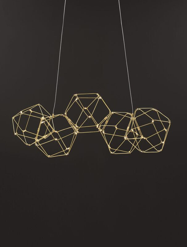 Nova Luce Pendelleuchte Hängeleuchte NEBULA LED Kupfer Warmweiß 21,6 W 84 cm - 5212017433879