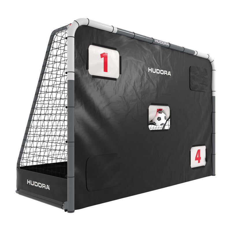 HUDORA Fußballtor Roco 300 Garten Fußballtor mit Torwand 315x208cm weiß stabil - 4005998769768