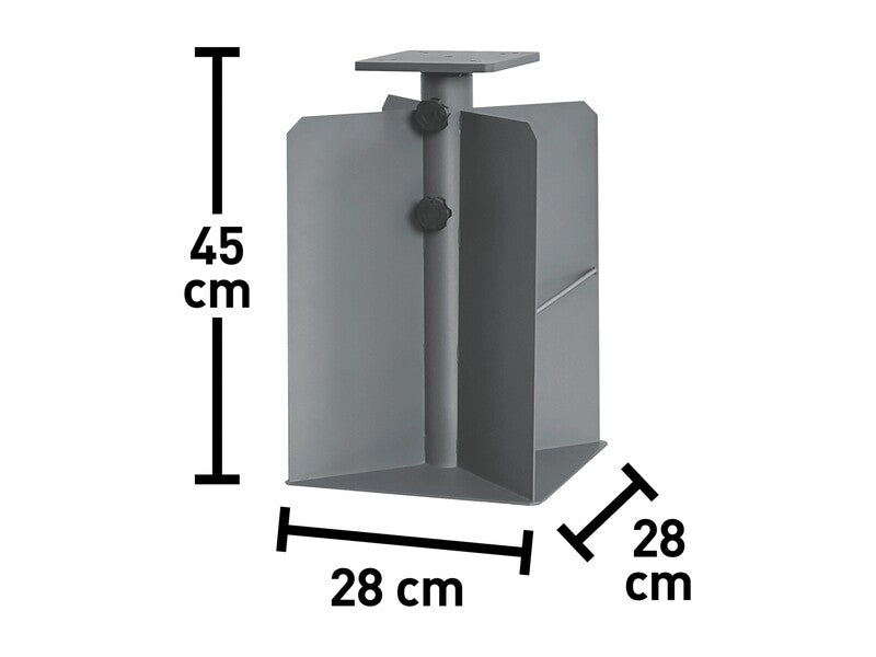 Bodenanker Plomosa Stahl 28x28cm für Sonnenschirmständer 48mm 58mm stabil - 4007873298257