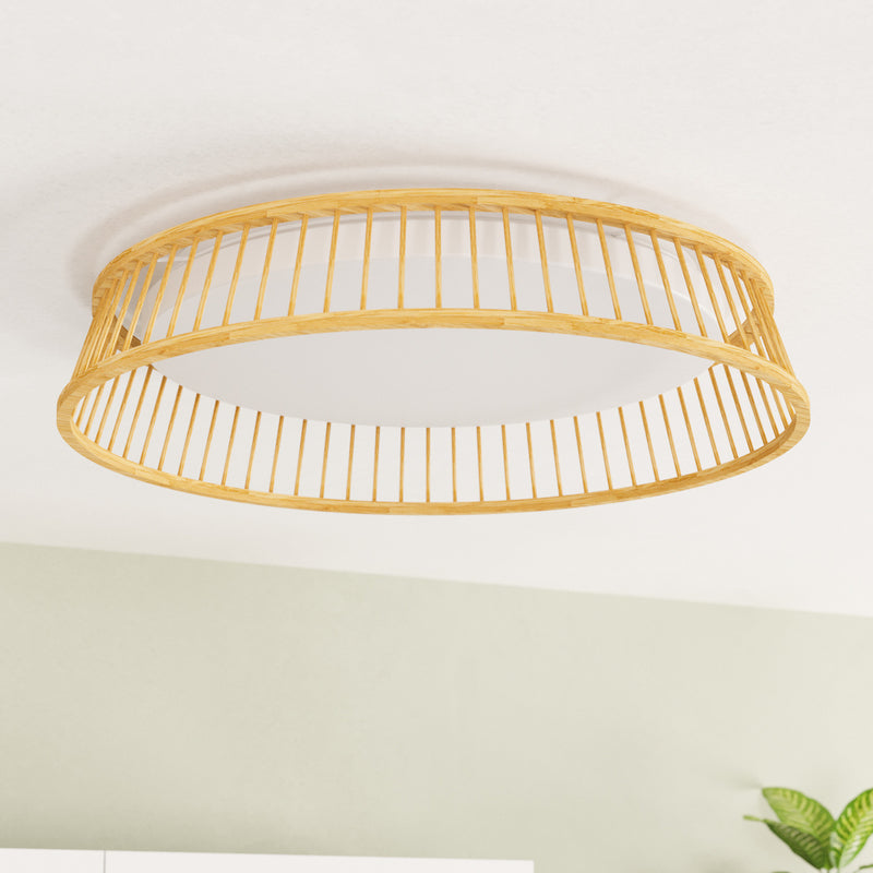 EGLO Deckenlampe Holzgeflecht Luppineria LED Leuchte Lampe Ø45cm warmweiß 3000K - 9008606267019