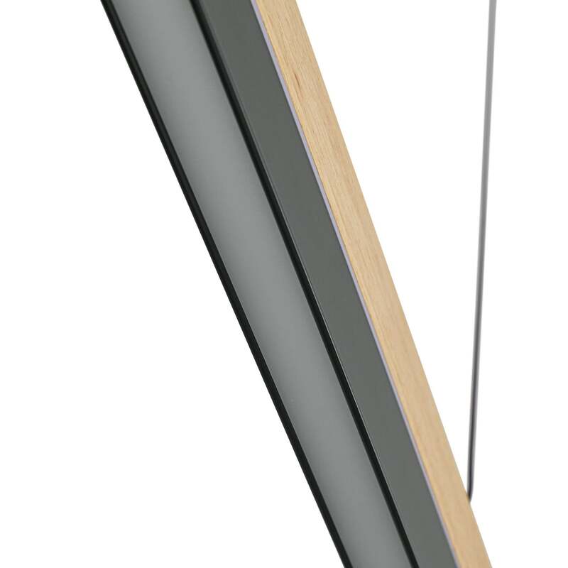 Lucande Pendelleuchte Hängelampe LED Holz schwarz matt Eisen CCT Länge 113 cm - 4255830902314