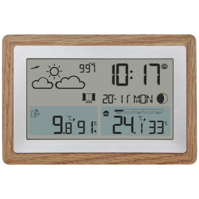 TFA Dostmann Funk Wetterstation Station OAK Wetterdaten Vorhersage Eiche digital - 4009816040527