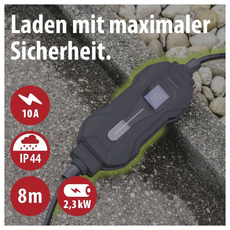 Brennenstuhl EV-Ladestation Typ 2 Mode 2 10A 2 Anschlüsse 2,3kW IP55 8m Kabel - 4007123693108
