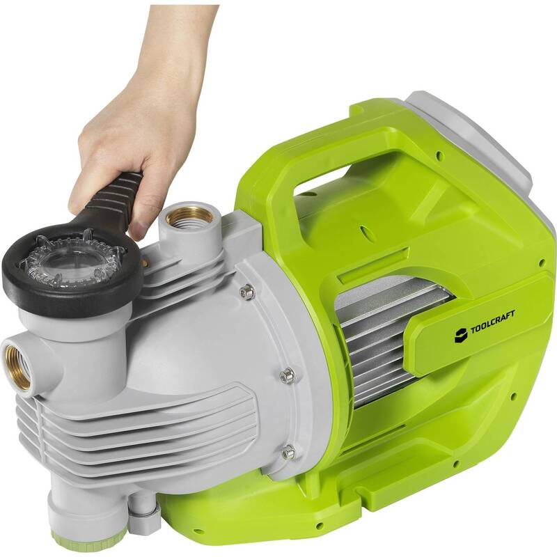 Toolcraft Gartenpumpe 7000l/h 53m Förderhöhe Handpumpe Bewässerungssystem 230V - 4064161310121