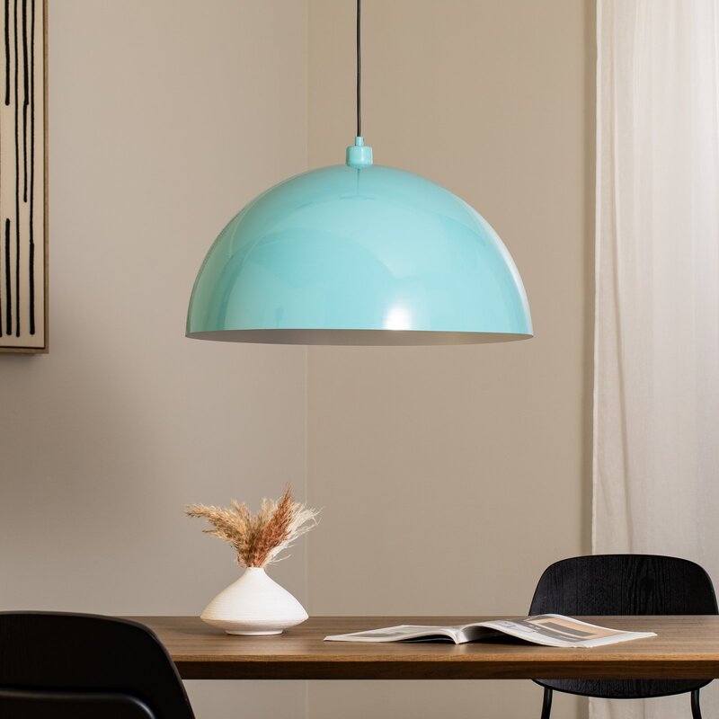 Opviq Kure Hängeleuchte Pendelleuchte türkis Metall Ø 60 cm E27 Esszimmerlampe - 8684283485673