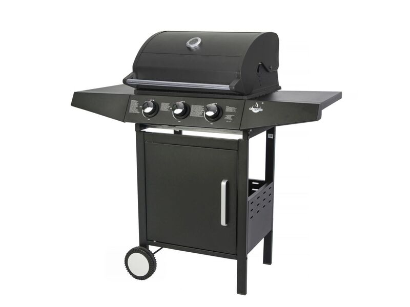 El Fuego Gasgrill San Angelo 3 Brenner Grillfläche 51,5x37,5cm schwarz 8,4kW - 4250373205816