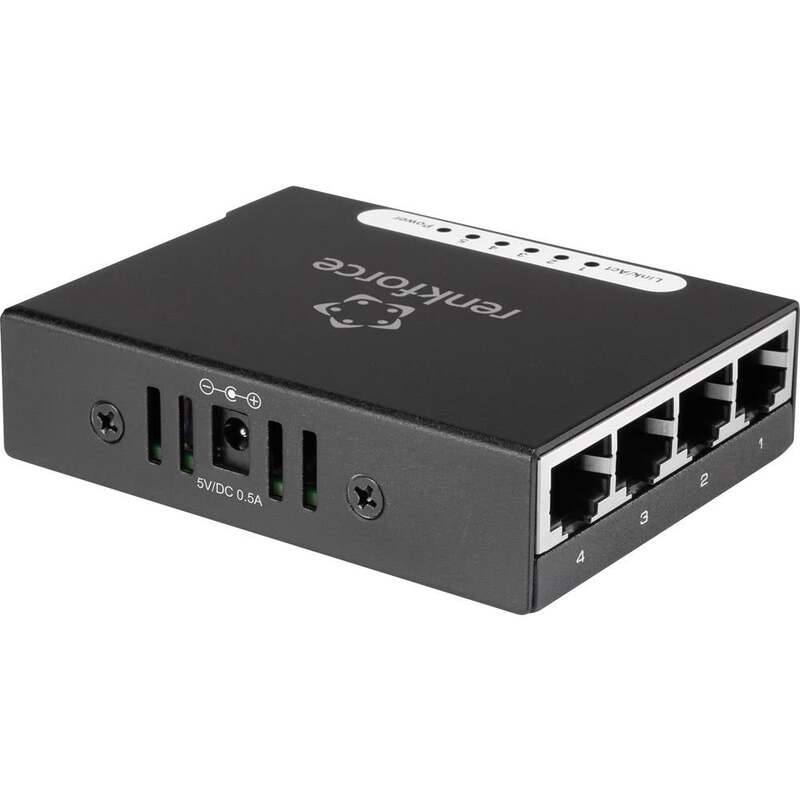 Renkforce Netzwerk Switch RJ45 1483811 5 Port 100 MBit/s Netzwerk-Router-Gerät - 4016139091174