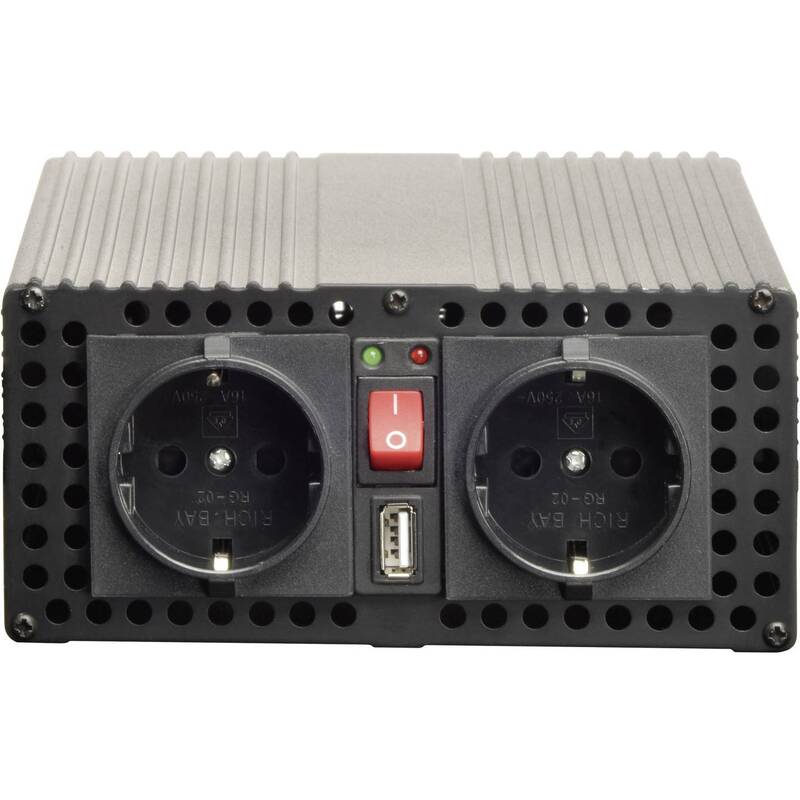 VOLTCRAFT MSW 1200-12-G Wechselrichter 1200W 2400W USB 2.0 12V/DC 230V/AC - 4016138940213