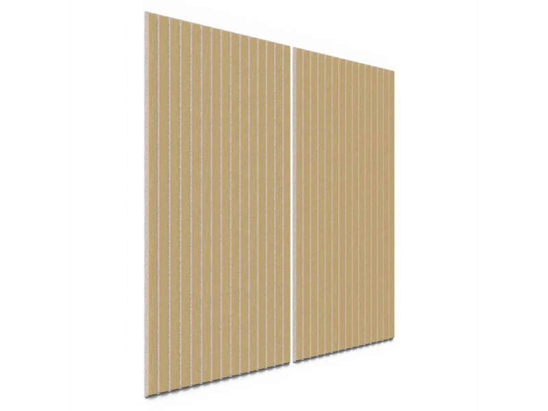 Akustikpaneel Wandverkleidung Akustikfilz Grau 119,8cm x 60cm MDF Eiche natur - 5715579021794