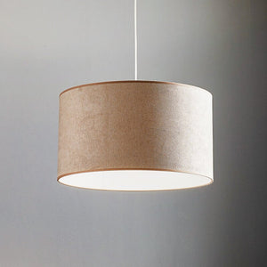 B-Ware Duolla Hängeleuchte Pendelleuchte Lampe Webmuster beige Textil Kunststoff E27