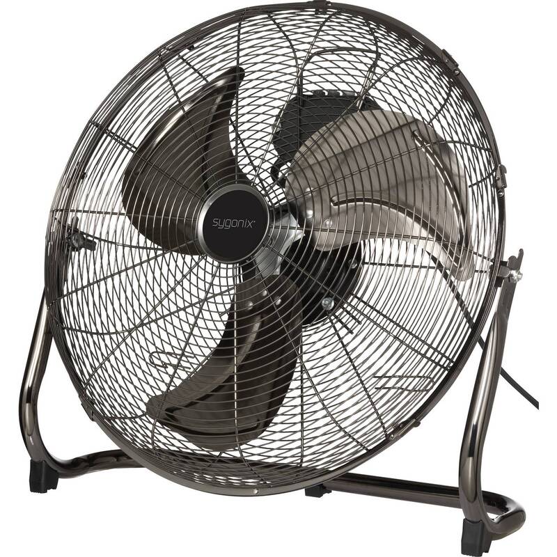 Sygonix Bodenventilator 120 W 540 mm 3 Geschwindigkeitsstufen Schwarz - 4064161342566