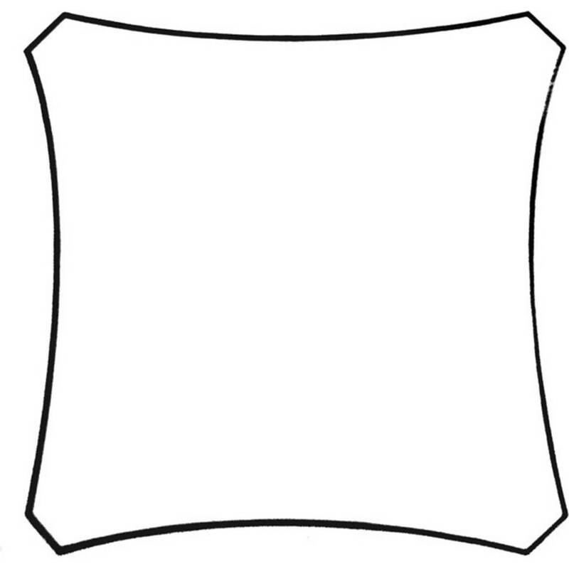 Perel Sonnensegel Sonnenschutz Sun Sail Creme Polyester UV Schutz 4x500x500cm - 5410329479657
