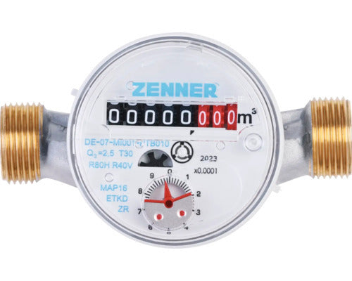 Zenner Wohnungswasserzähler ETWD-M ¾" Einstrahlzähler Handtuchheizkörper 130mm - 4001471577073