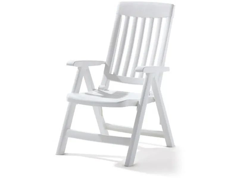 Sieger Klappsessel Palma Gartenstuhl Relaxsessel 4-fach verstellbar weiß - 4003348988142