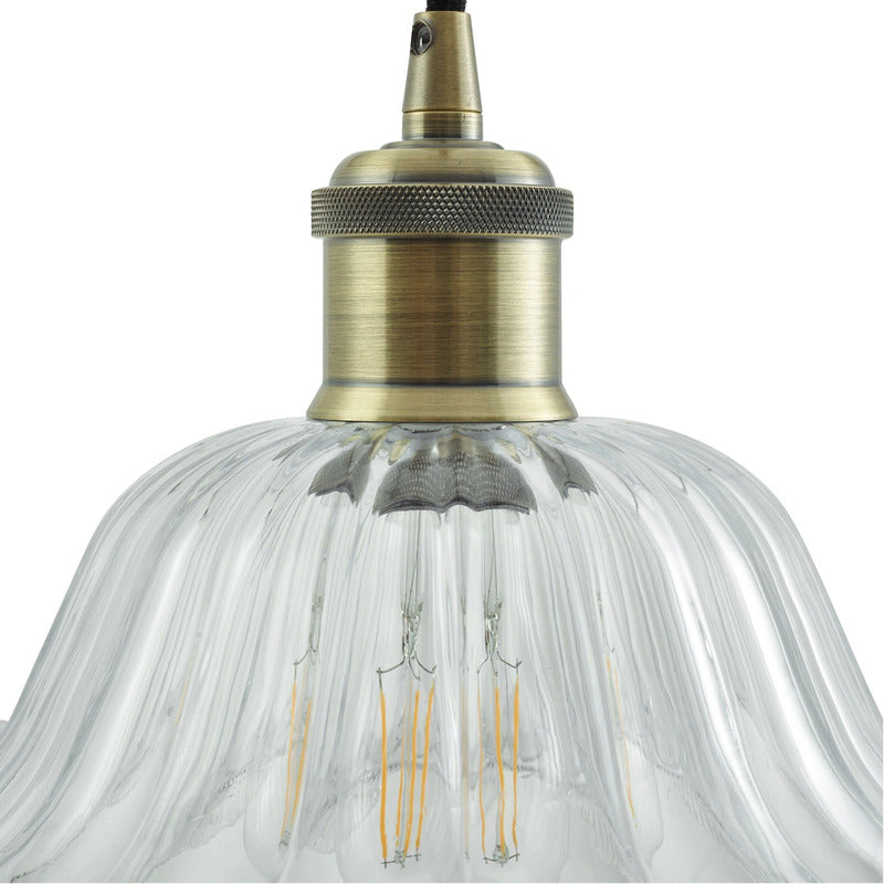 Lindby Pendelleuchte Hängeleuchte Ludowika LED Lampe Leuchte E27 transparent - 4251911797367