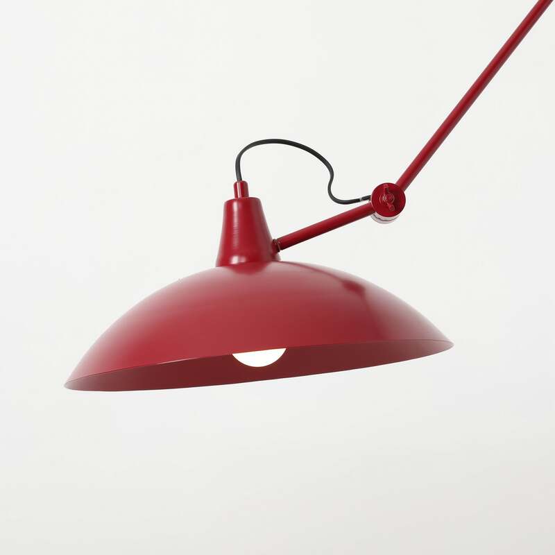 ALDEX Hängeleuchte Melos dunkelrot Metall Ø 36 cm höhenverstellbar dimmbar - 5904798662394
