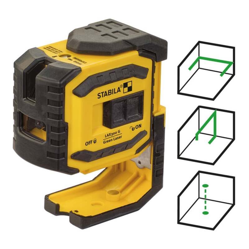 STABILA Kreuzlinienlaser LAX 300 G Lasergerät Nivelliergerät 30m ±0,3mm/m gelb - 4005069190330