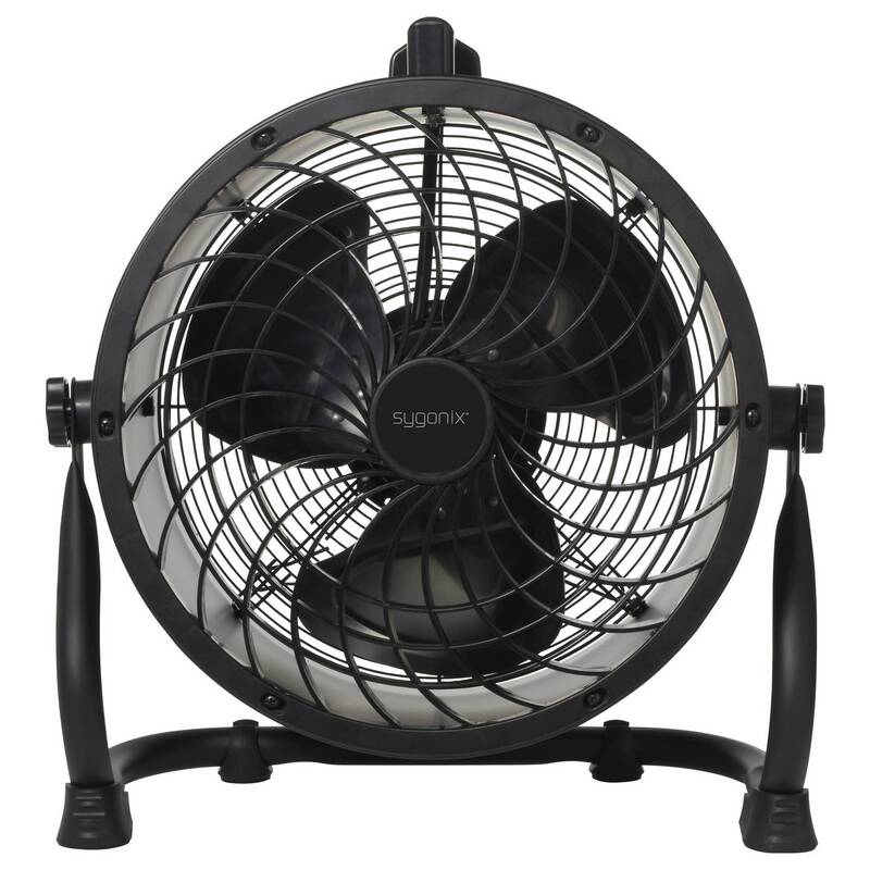 Sygonix TROMMELVENTILATOR 120 Bodenventilator 520mm 120W schwenkbar schwarz - 4064161342603