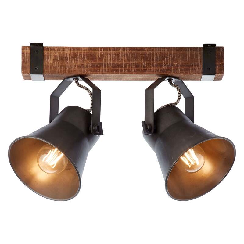 Brilliant Deckenstrahler Plow LED Strahler Lampe dimmbar schwarz holz dunkel - 4004353356247