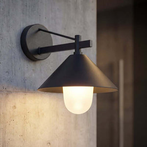 B-Ware Lucande Außenwandleuchte Kiyogi schwarz LED Gartenlampe dimmbar IP65 31cm