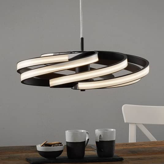 Zoya Hängeleuchte Pendelleuchte LED Lampe schwarz Aluminium Kunststoff dimmbar - 5900108650525