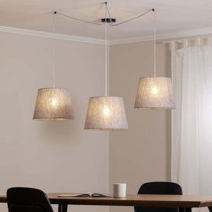 B-Ware Pendellampe Ascot grau Hängelampe LED dimmbar 3-flammig Pendelleuchte Leuchte
