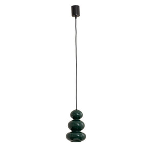 B-Ware Oman Hängeleuchte Pendelleuchte Glas dunkelgrün glänzend Glasleuchte 14 cm