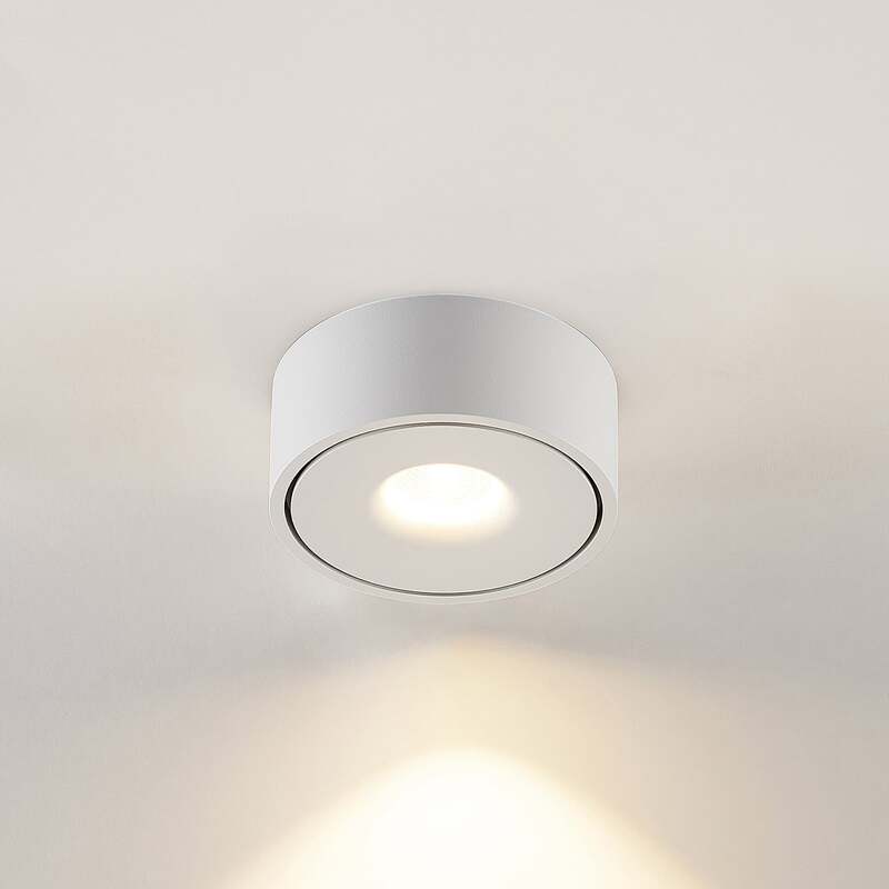 Arcchio Deckenlampe LED Leuchte Rotari dimmbar warmweiß Ø12cm Aluminium weiß - 4251096578805