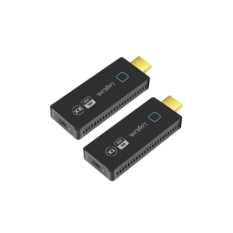 LogiLink HDMI Übertragungs-Set drahtlos Adapter HDMI 3840x2160 30m USB schwarz - 4052792075373