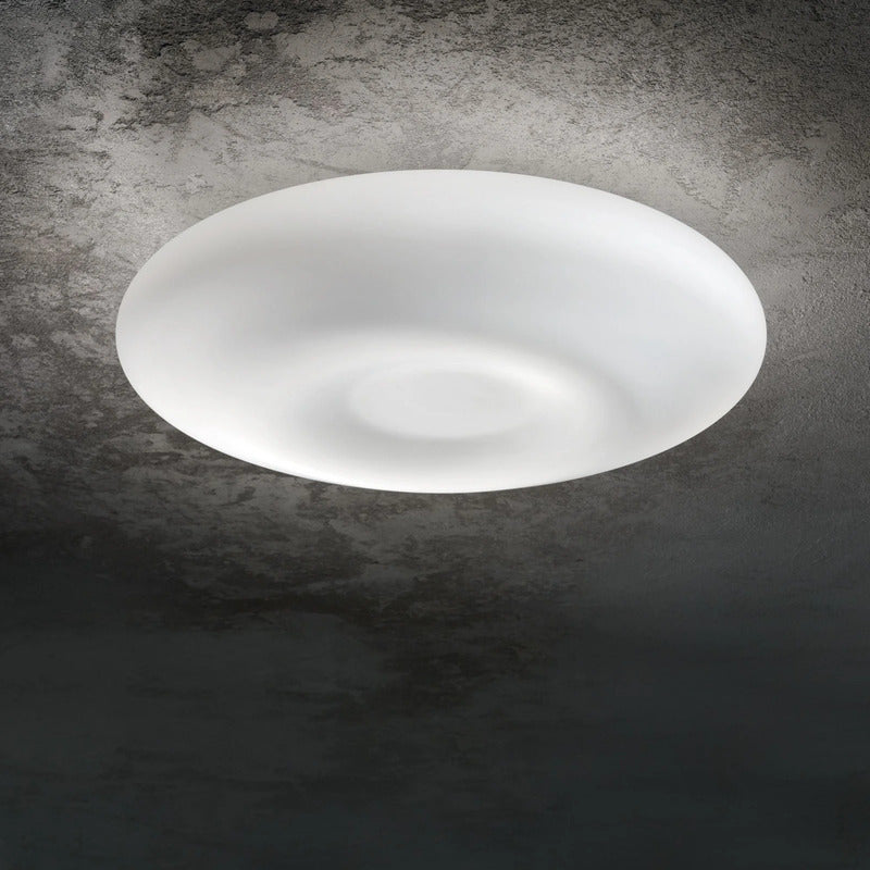 Ideallux Wandleuchte Wandlampe Glory Opalglas weiß E27 LED rund Ø 60 cm Leuchte - 8021696019765