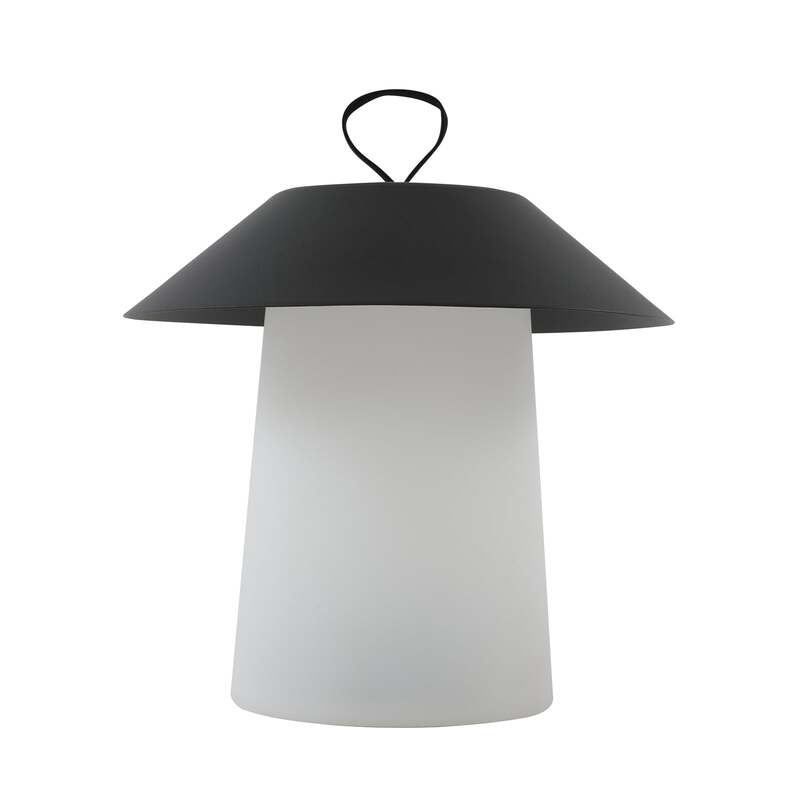 Lindby Akkutischleuchte Kalina LED dimmbar Gartenlampe schwarz/weiß IP44 22,4cm - 4251911773965