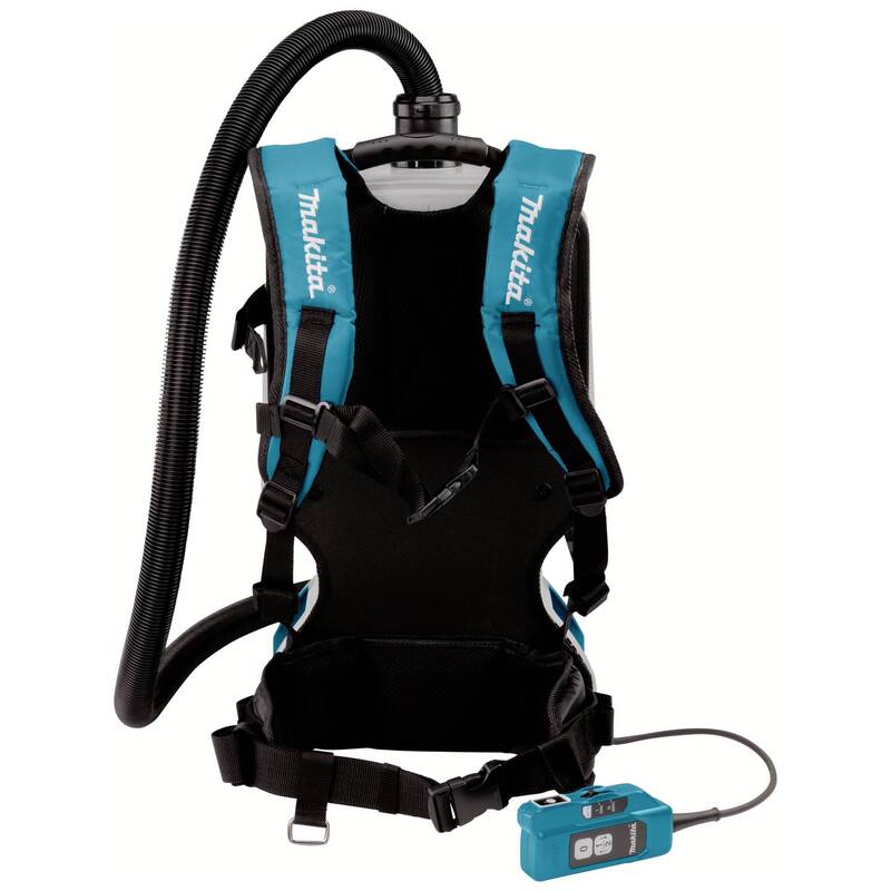 Makita Akku-Rucksackstaubsauger DVC665ZU Sauger 36V 6,7kg türkis effizient 523mm - 0088381890656