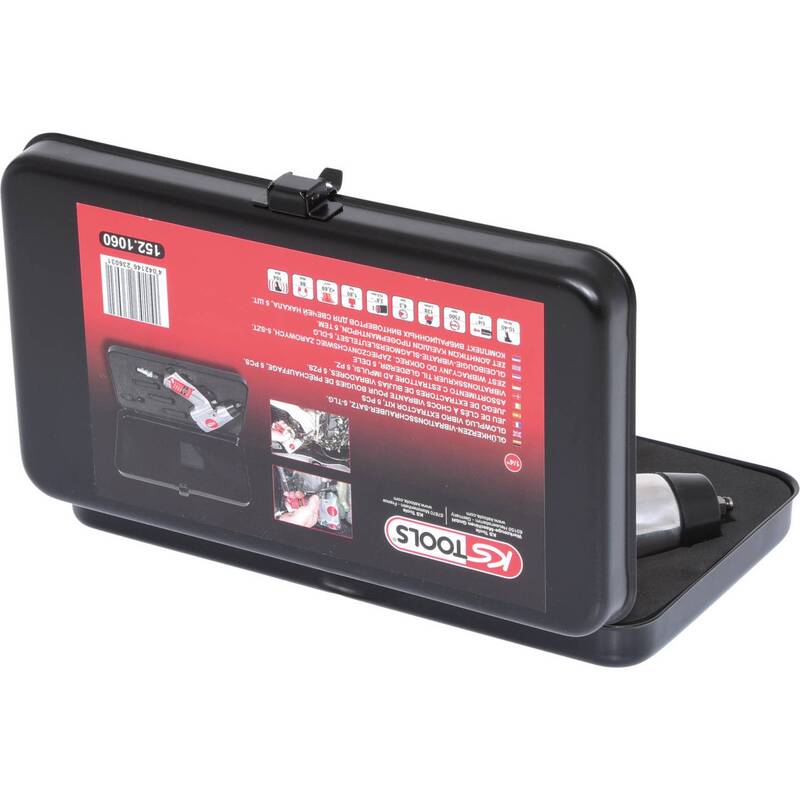 KS Tools Glühkerzenlöser Druckluft Vibrationsschrauber 5-tlg Werkzeugset 1800g - 4042146236031