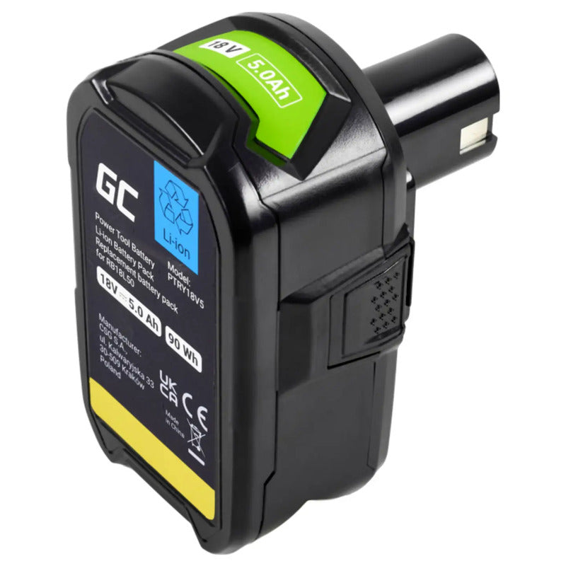 Green Cell Werkzeug-Akku RB18L50 18V 5.0Ah Li-Ion für Ryobi Geräte 690g Ersatz - 5904326375215