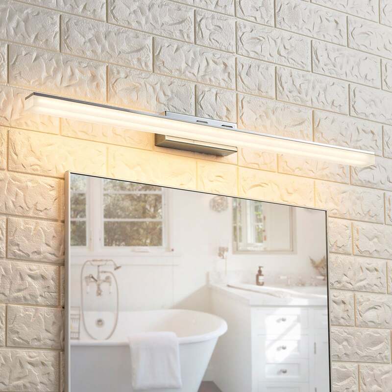 Lucande Wandleuchte LED Spiegelleuchte Julie Lampe Badezimmer chrom 75cm IP44 - 4251096530520